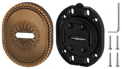 Накладка на сувальдный замок ESC.S-auto.CL/OV (PS-DEC CL) BB-17 коричневая бронза