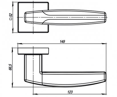 Ручка раздельная K.USQ52.ARC (ARC USQ2) SN/CP-3 матовый никель/хром