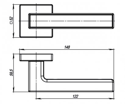 Ручка раздельная K.USQ52.SCREEN (SCREEN USQ8) SN/CP-3 матовый никель/хром