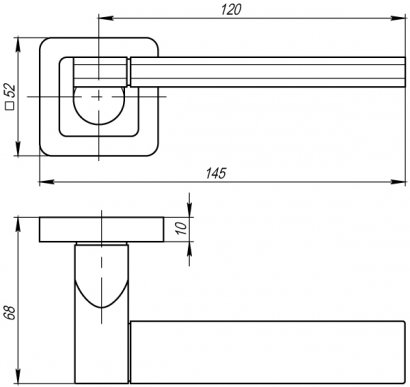 Ручка раздельная K.QR52.GALAXY (GALAXY QR) GR/CP-23 графит/хром
