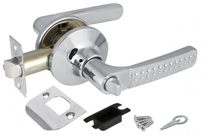Ручка защелка DK626 CP-BK (6026 CP-B) (фик.) хром