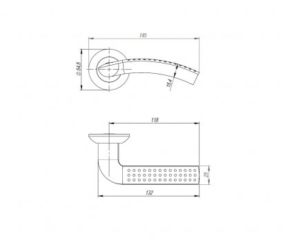 Ручка раздельная R.TL54.LOGICA (LOGICA TL) 105mm SG/GP-4 матовое золото/золото