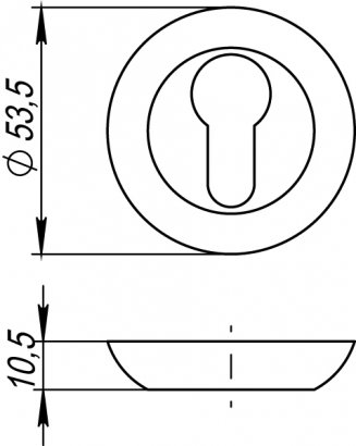 Накладка под цилиндр ET.R.TL54 (ET TL) BL-24 черный