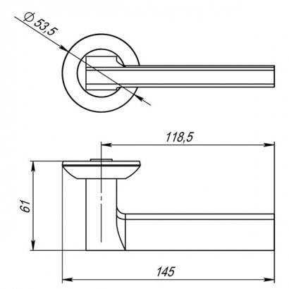 Ручка раздельная R.TL54.BLADE (BLADE TL) WH-19 белый