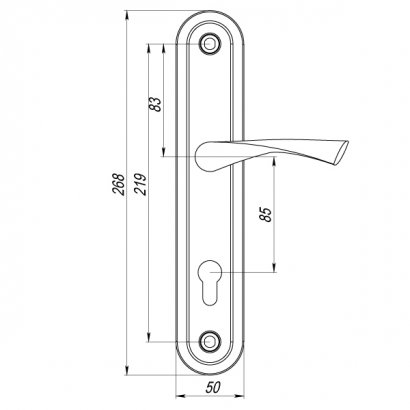 Ручка на планке HANDLE90.CRONA.04-85 (P90 8504 CRONA) AB бронза