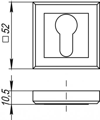 Накладка под цилиндр ET.K.QL52 (ET QL) BL-24 черный