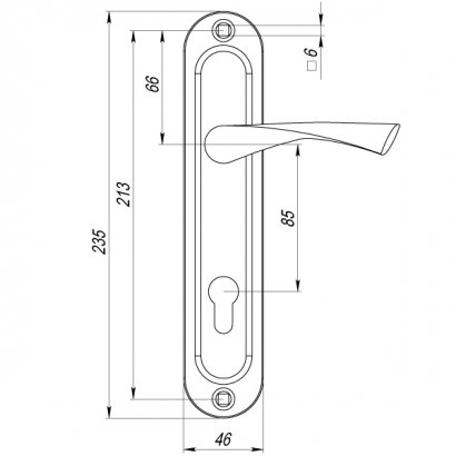 Ручка на планке HANDLE90.CRONA.18-85 (P90 8518 CRONA) СP хром