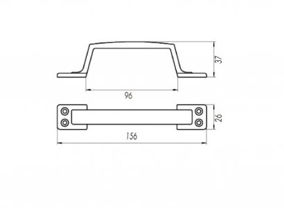 Ручка-скоба Омега РС-80 (медь)