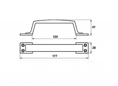 Ручка-скоба Омега РС-100 (медь)