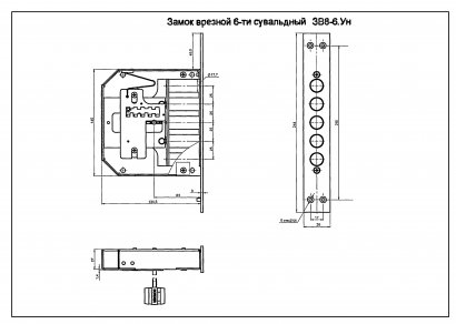 Замок врезной BORDER 72260 К 8-6 (КЛЮЧ 120)