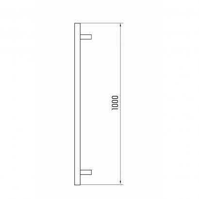 Ручка скоба DOORLOCK PHS10/32/2кр, 1000 мм, SSS матовая нержавеющая сталь