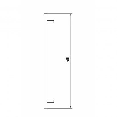 Ручка-скоба DOORLOCK PHS10/32/2кр, 500 мм, SSS матовая нержавеющая сталь
