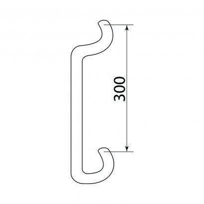 Ручка-скоба DOORLOCK PHS03/25/300  мм, SSS матовая нержавеющая сталь