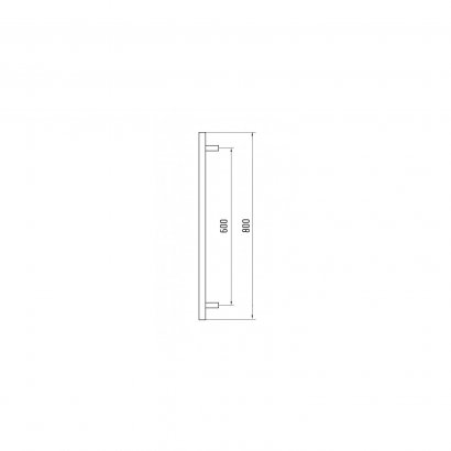 Ручка-скоба DOORLOCK PHS14/38/2ст, 600 мм/800  мм, SSS матовая нержавеющая сталь