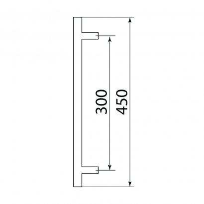 Ручка-скоба DOORLOCK PHS11/25/2ст, 300 мм/450  мм, SSS матовая нержавеющая сталь