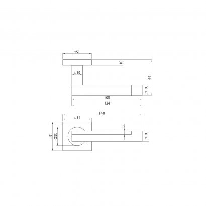 Ручка дверная DOORLOCK Pulsar M206, белая/черня