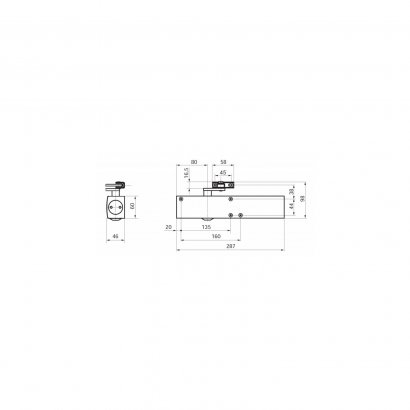 Дверной доводчик GEZE TS4000 DC EN1-6 Braun, коричневый