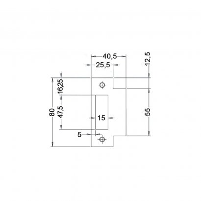 Запорная планка NEMEF P1739/12 ZN симметричная, оцинкованная