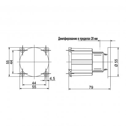 Якорь для электромагнита GEZE Type D с демпфирующей пружиной