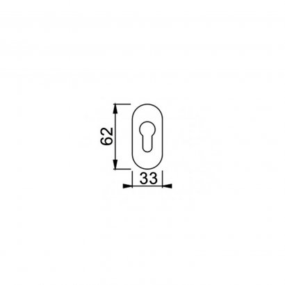 Ключевина DOORLOCK UR01 PZ Rt (нержавеющая сталь)