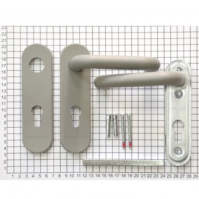 Ручка дверная DOORLOCK V S38KP/F G PZ72, серая