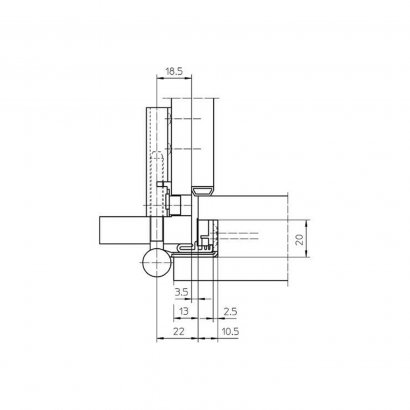 Дверная петля SIMONSWERK Variant V0037 WF FD карточная, никелированная