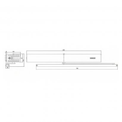 Привод распашной GEZE Slimdrive EMD Invers с роликовой тягой, серебристый
