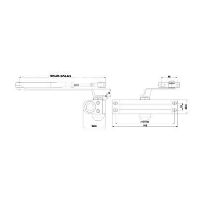 Дверной доводчик DOORLOCK  DL70 EN2/3/4 белый