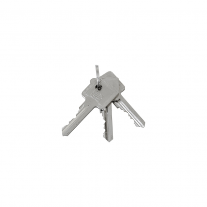 Цилиндровый механизм DOORLOCK Standard Z45xK45мм PN матовый никель с поворотной кнопкой, 3 ключа