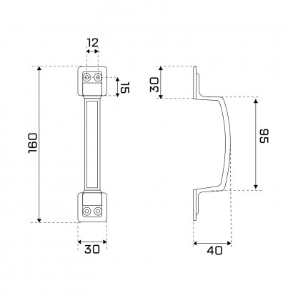 СТАНДАРТ РС 100 WW белая ЕВРОПАКЕТ Ручка-скоба