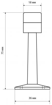 СТАНДАРТ 3055 GP прямой золото ограничитель дверной ЕВРОПАКЕТ (400,50)