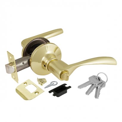 Ручка защелка DK610 PB-ET (6010 PB-E) (кл./фик.) золото