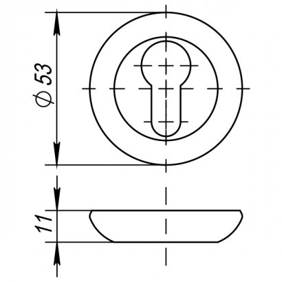 Накладка под цилиндр ET.R.JR54 (ET JR) ABG-6 зелёная бронза