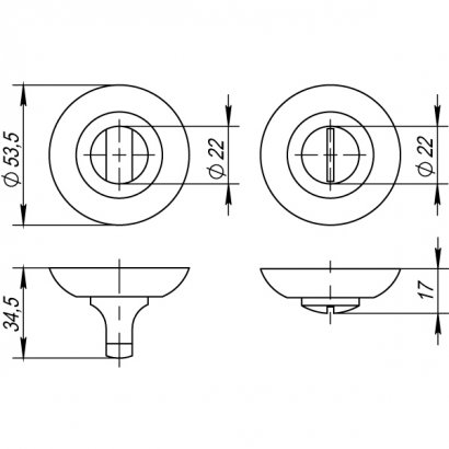 Ручка поворотная BK6.R.JR54 (BK6 JR) BL-24 черный