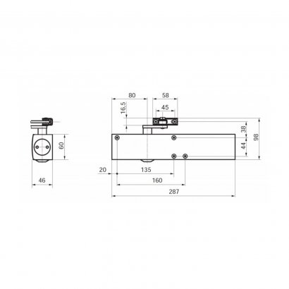 Дверной доводчик GEZE TS4000 DC EN1-6 Braun, коричневый