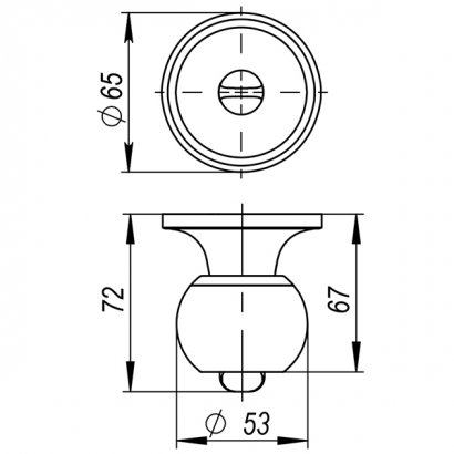 Ручка защелка DK682 BL-BK (6082 BL-B) (фик.) черный