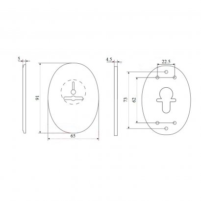 Ключевина для сувальдного ключа DOORLOCK S01/LC PB (полированная латунь)