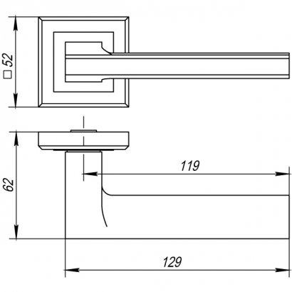 Ручка раздельная K.QL52.BLADE (BLADE QL) BL-24 черный