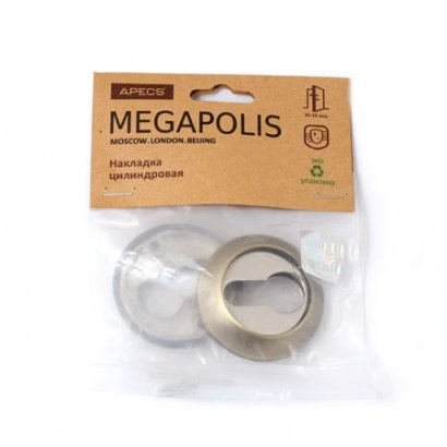 Накладки на цилиндр Apecs Megapolis DP-C-0802-MB