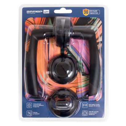 АЛЛЮР АРТ "ОСКАР" BL+L7050S BL+BK-R1 BL (13150/S7050) матовый черный Компл ручка и защ с фикс