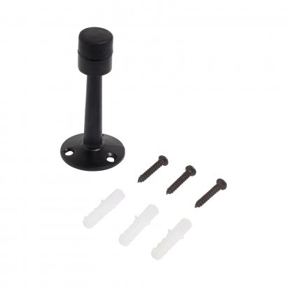 СТАНДАРТ 3055 BL прямой матовый черный ограничитель дверной ЕВРОПАКЕТ