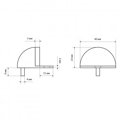 СТАНДАРТ 8185 BL круглый матовый черный ограничитель дверной ЕВРОПАКЕТ