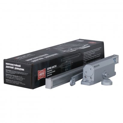 БУЛАТ Доводчик дверной ARCTIC ДД 502/4 AH-S (40-90 кг) серебро  со скольз. тягой, морозостойкий