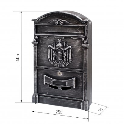 Ящик почтовый АЛЛЮР №4010В старое серебро