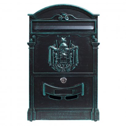 Ящик почтовый АЛЛЮР №4010В зелёная патина