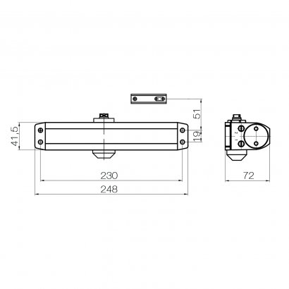 Дверной доводчик DOORLOCK DL180A BC EN 1-6/7 белый