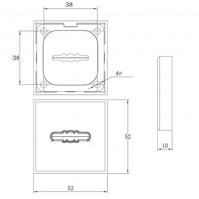 Ключевина сувальдная DOORLOCK ES01/S/L/A MBSN (матовый никель)