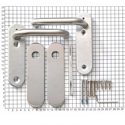 Ручка дверная DOORLOCK 038KP/F UG U-form, матовая нержавеющая сталь