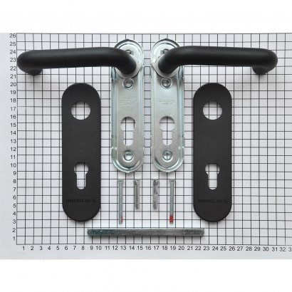 Ручка дверная DOORLOCK V S38KP/F PZ72, черная