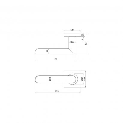 Ручка дверная DOORLOCK Libra M008, полированный хром